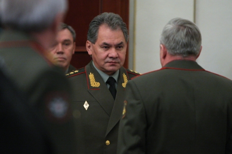 Russian Defense Minister Sergei Shoigu expressed his desire to reconvene missile-defense discussions with the U.S. at the deputy minister level. Source: RIA Novosti / Sergey Mamontov 